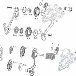 SRAM Piezas De Repuesto Para Sistemas De Cambios X9 3x9 (2007-2009)