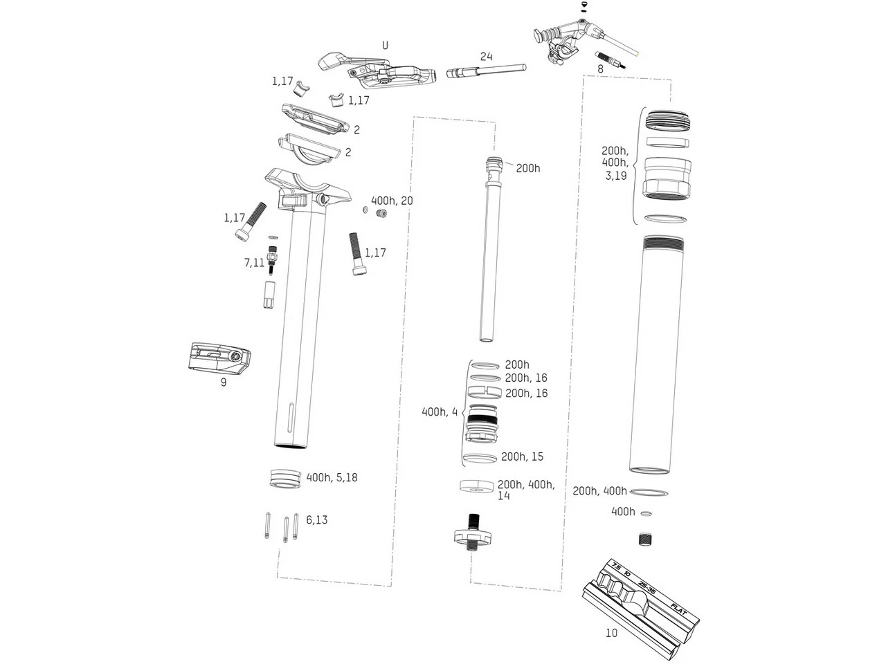 ROCKSHOX Tija De Sillín Ersatzteile Reverb (B1 / 2017 - 2019) 1 ROCKSHOX Tija De Sillín Ersatzteile Reverb (B1 / 2017 - 2019)