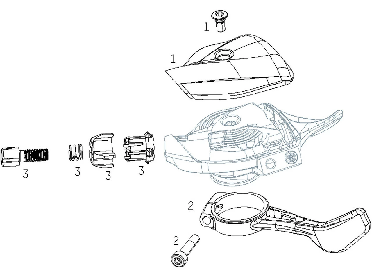 SRAM Piezas De Repuesto Para Palanca De Cambios X01 DH Trigger (2019) 1 SRAM Piezas De Repuesto Para Palanca De Cambios X01 DH Trigger (2019)