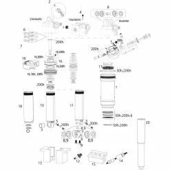 ROCKSHOX Piezas De Repuesto Deluxe (A1-B2 / 2017-2020)
