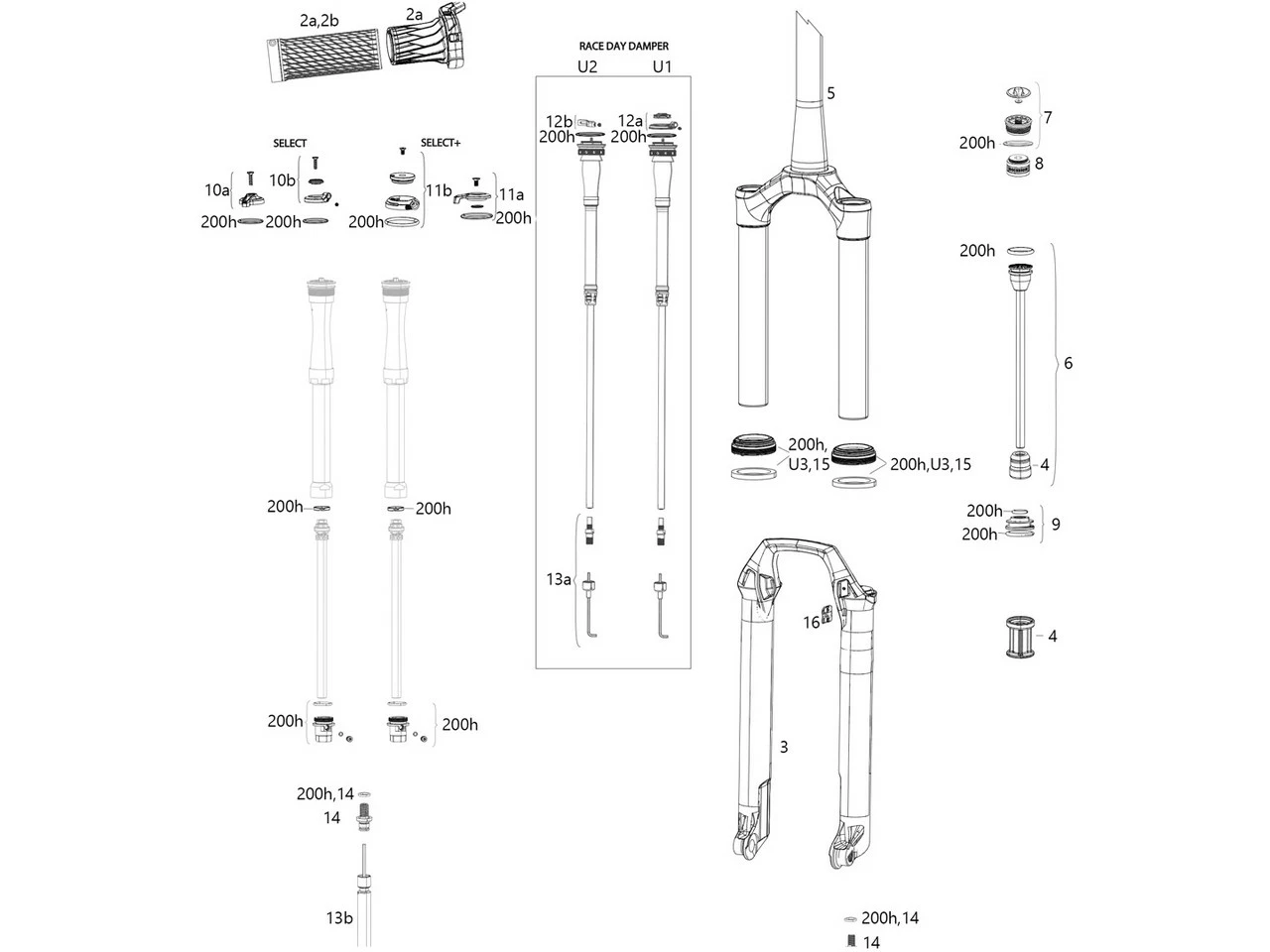 ROCKSHOX Piezas De Repuesto SID SL 32 Mm Select/Select+/Ultimate (C1 / 2021) 1 ROCKSHOX Piezas De Repuesto SID SL 32 Mm Select/Select+/Ultimate (C1 / 2021)