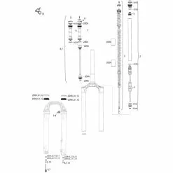 ROCKSHOX Piezas De Repuesto 35 Silver R/TK (A1 / 2021)